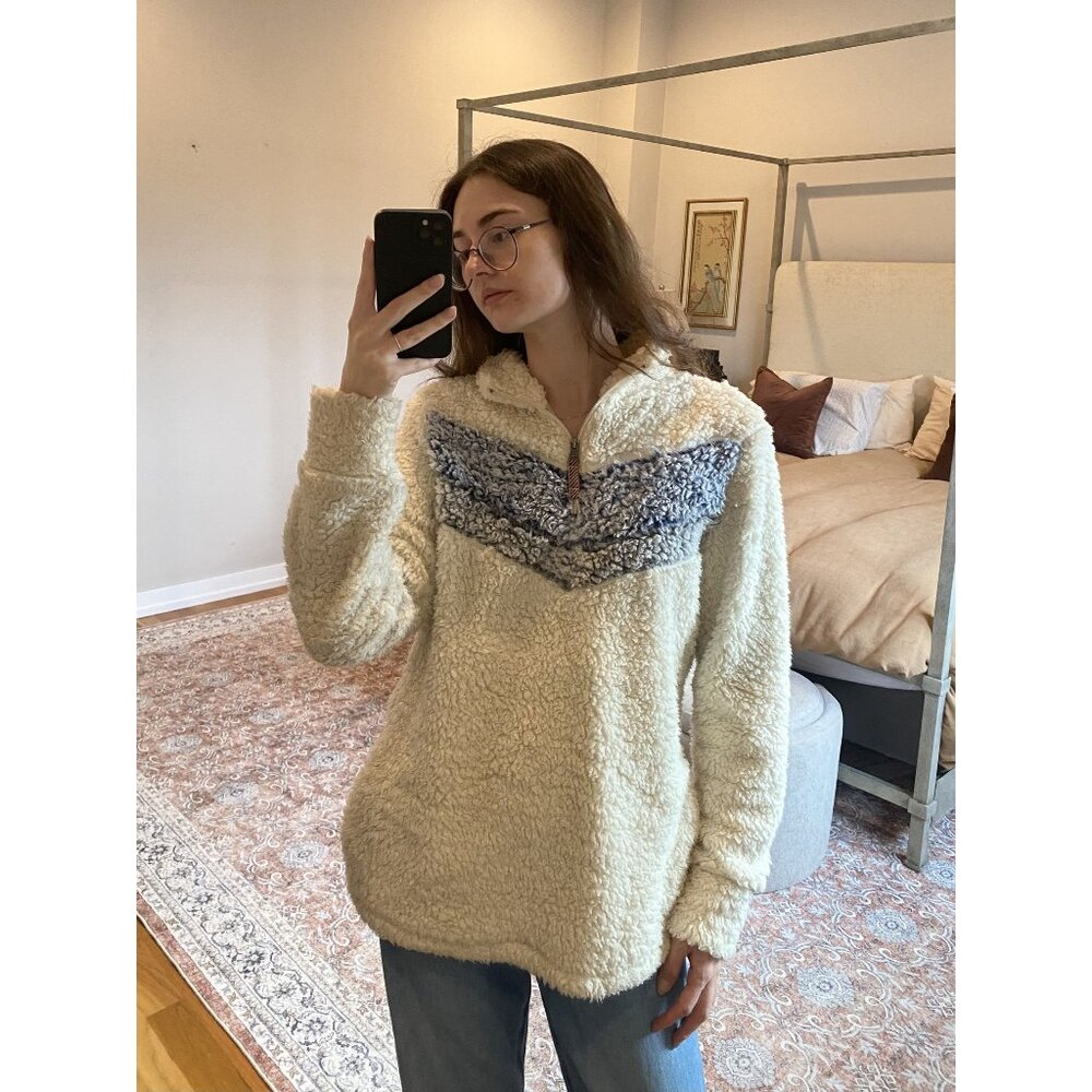Weatherproof Vintage Cream Quarter Zip Sweater Size M